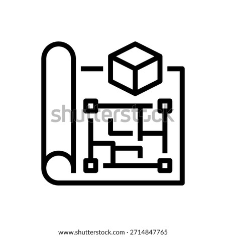 Prototype Line Icon, Outline Symbol for Model Testing, Beta Version, Sample Creation, Product Mockup, and Preliminary Design. Vector Sign Icon.