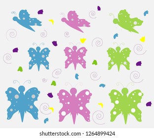 The prototype of a multicolored butterfly.