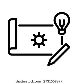 prototype outline icon. prototype model line illustration.