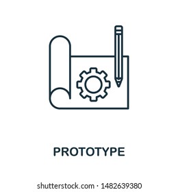 Prototype outline icon. Thin style design from startup icons collection. Creativeprototype icon for web design, apps, software, print usage.