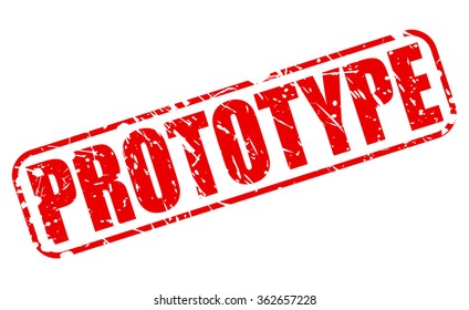 Prototype red stamp text on white