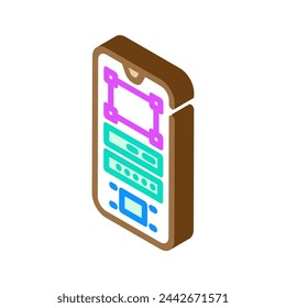 prototype ux ui design isometric icon vector. prototype ux ui design sign. isolated symbol illustration
