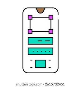 prototype ux ui design line icon vector. prototype ux ui design sign. isolated symbol illustration
