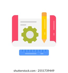 Prototyping Flat Icons, Vector illustration