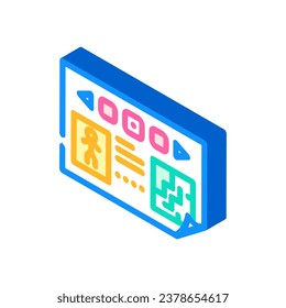 prototyping game development isometric icon vector. prototyping game development sign. isolated symbol illustration