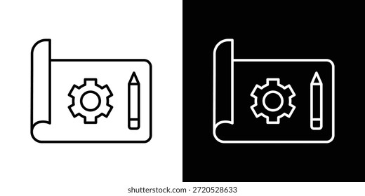 Ícone de protótipo. Ilustração em preto isolada para design gráfico e da Web.