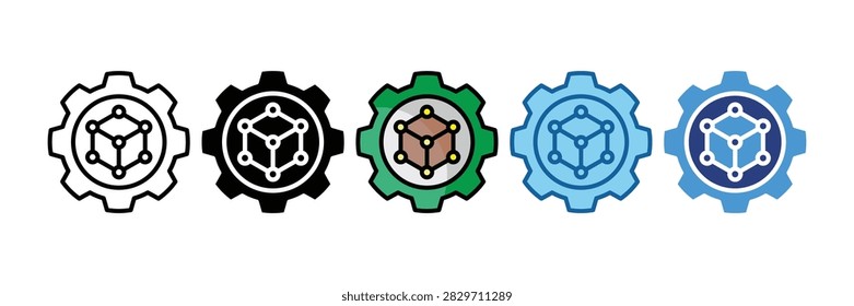 Prototyping Icon Set Multiple Style Collection
