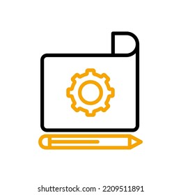 Prototyping-Symbol. Einfache Elementgrafik. Prototyping Konzept umrissen Symboldesign.