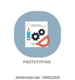 Prototyping icon suitable for info graphics, websites and print media and interfaces.