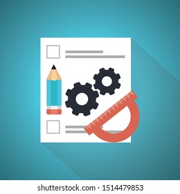 Prototyping icon suitable for info graphics, websites and print media and interfaces. Blue Theme Concept