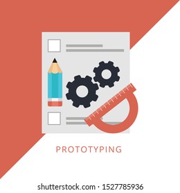 Prototyping icon suitable for info graphics, websites and print media and interfaces. Concept of line icon