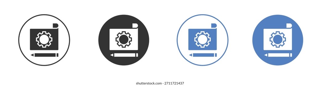 Prototyping icon Thin line design. Vector Graphic. EPS 10