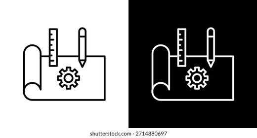 Prototyping icon in trendy stroke liner style. Set of Website icon vector.