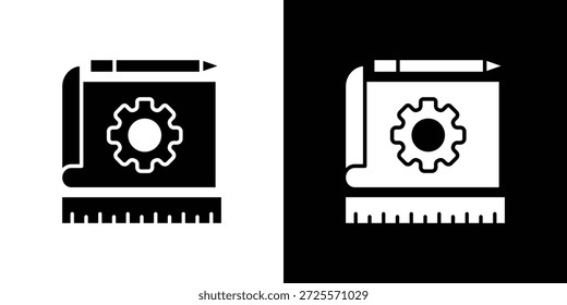 Icono de prototipado en estilo lineal delgado de trazo de moda.