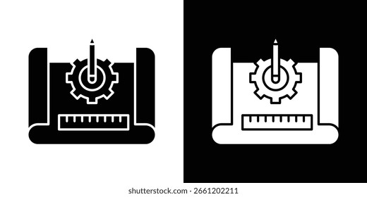 Ilustraciones de Clipart de Vector de icono de prototipado en estilo plano