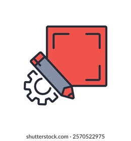 prototyping icon. vector.Editable stroke.linear style sign for use web design,logo.Symbol illustration.