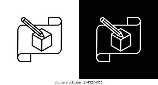 Prototyping icon website stock illustration. stroke symbols