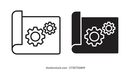 Prototipado de iconos para el diseño. Trazo fácilmente editable. Diseño plano moderno.