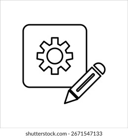 Prototyping-Symbole. einfacher Zeilenvektor