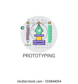Creación de prototipos Innovación Creación Creación Icono Ilustración de vectores