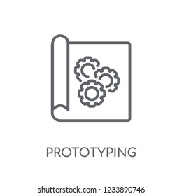 prototyping linear icon. Modern outline prototyping logo concept on white background from General collection. Suitable for use on web apps, mobile apps and print media.