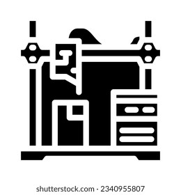 prototipado ingeniero de fabricación glifo vector de icono. signo de ingeniero de fabricación de prototipos. ilustración de símbolo aislado