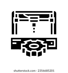 prototyping manufacturing engineer glyph icon vector. prototyping manufacturing engineer sign. isolated symbol illustration