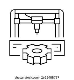 prototyping manufacturing engineer line icon vector. prototyping manufacturing engineer sign. isolated contour symbol black illustration