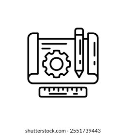 Prototyping Outline Icon, Vector illustration