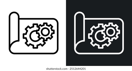 Prototyping outlined icon vector collection.