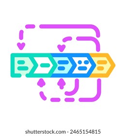 prototipado analista de fase icono de color Vector. prototipado signo de analista de fase.