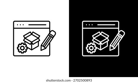 Prototyping Techniques White Icon Set Design