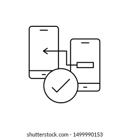 Prototyping testing smartphones icon. Element of user experience icon