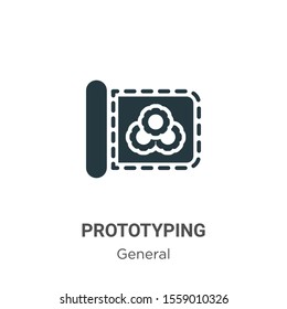 Prototyping vector icon on white background. Flat vector prototyping icon symbol sign from modern general collection for mobile concept and web apps design.