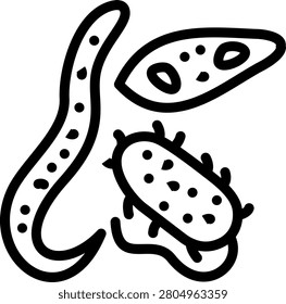 Protozoan Parasite Vector Design Icon Style