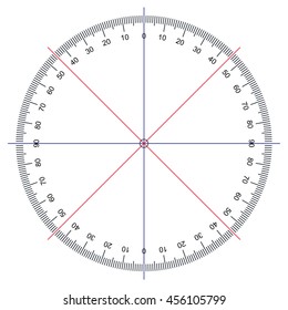 Protractor - Actual Size Graduation