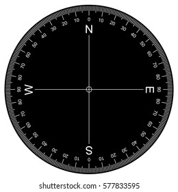 Protractor - Actual Size Graduation vector
