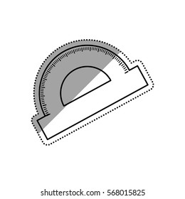 Protractor angle meter icon vector illustration graphic design