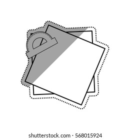 Protractor angle meter icon vector illustration graphic design