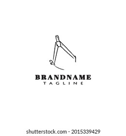 plantilla de logotipo de arquitectura protractor icono de diseño moderno ilustración de vector