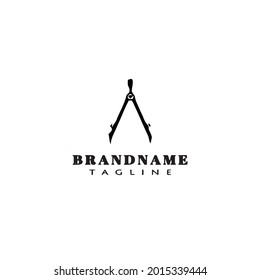 protractor architecture logo template icon modern design vector simple