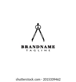 protractor architecture logo template icon modern design vector