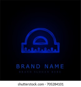 Protractor blue chromium metallic logo