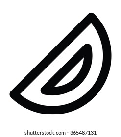 
Protractor Bold Line Vector Icon
