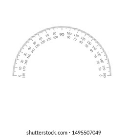 Protractor circular scale bar overlay for measuring tools