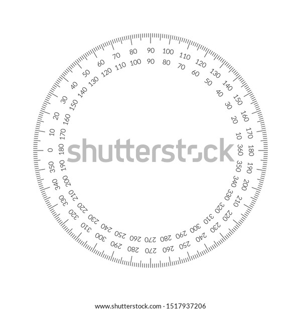 測定ツール用の分度器円尺度バーのオーバーレイ のベクター画像素材 ロイヤリティフリー
