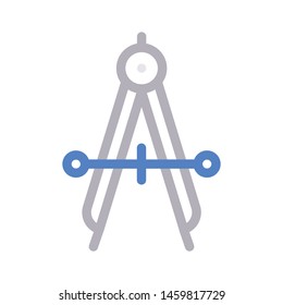 protractor colour line vector icon
