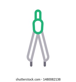 protractor colour line vector icon