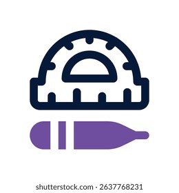 protractor duotone icon. Sleek and modern vector icon for websites, mobile apps, marketing materials, and corporate design. Fully scalable and ready to use.