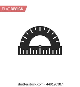 Protractor flat icon isolated on background. Vector graphics